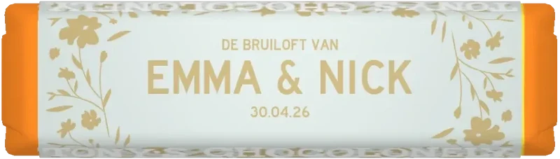gepersonaliseerd kleine reep bloemen bruiloft