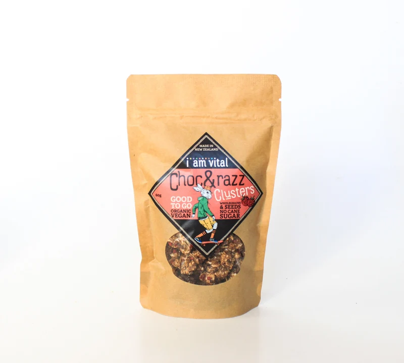 Choc & Razz Clusters 4-pack (4 x 60g bags)