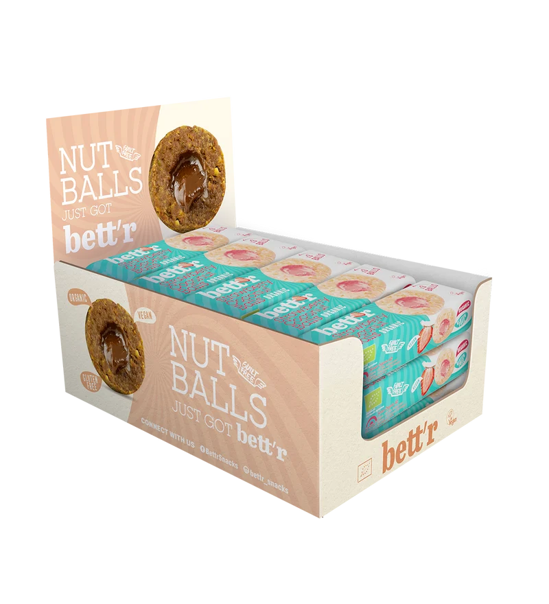 Bio Fruit balls with Coconut and Strawberry filling