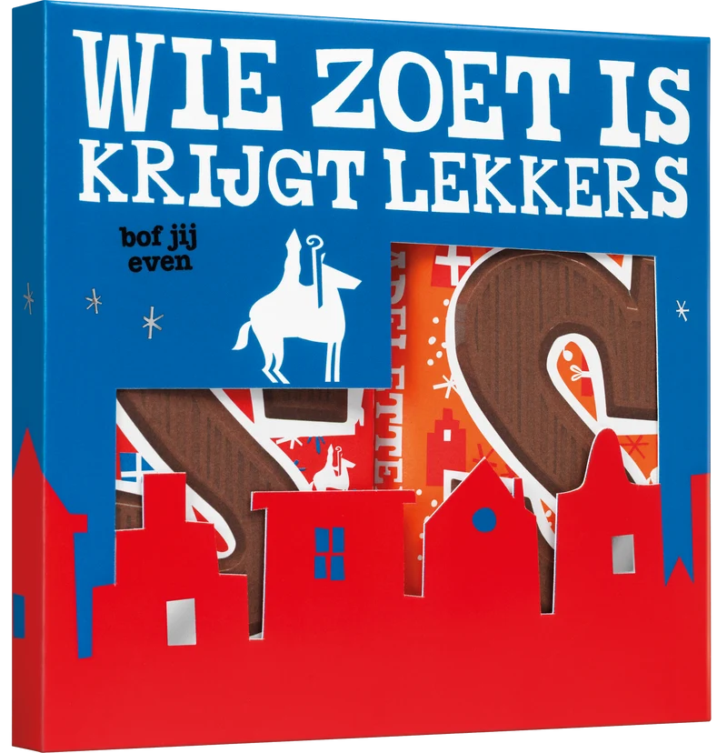 Sint Chocolade Cadeauset - 2 repen: melk S + melk karamel zeezout S