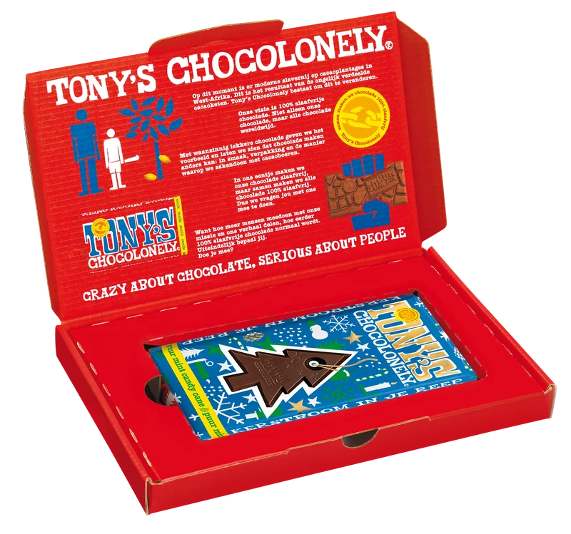 kerst chocoladereep puur mint candy cane cadeauverpakking