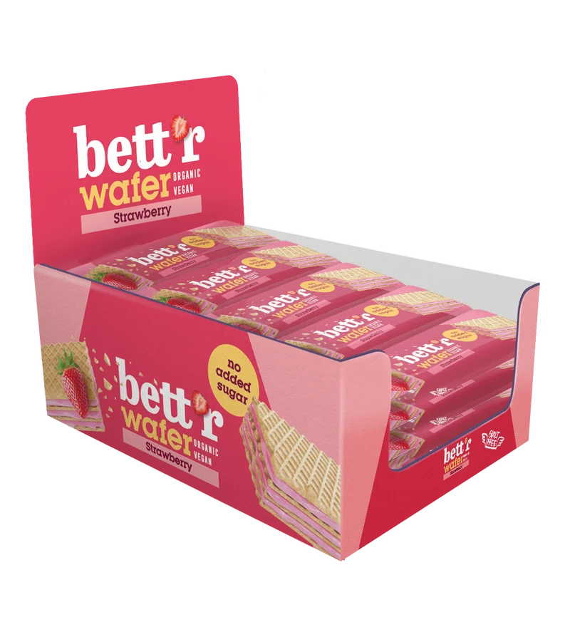 BIO Wafer with Cashew Strawberry Cream, No Added Sugar
