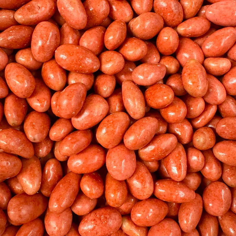 Amandes enrobées de chocolat Fraise blanche