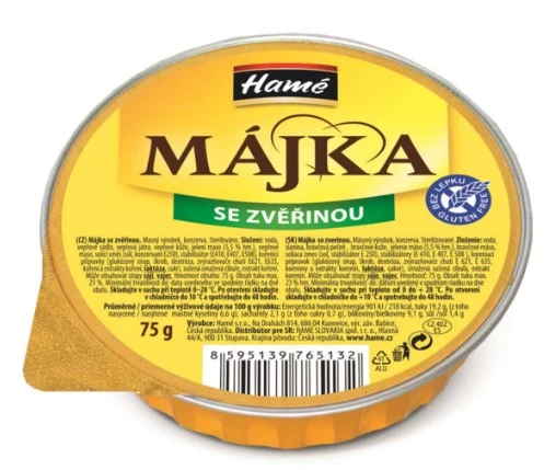Hamé Májka delicious pork cream with venison 3 x 75g