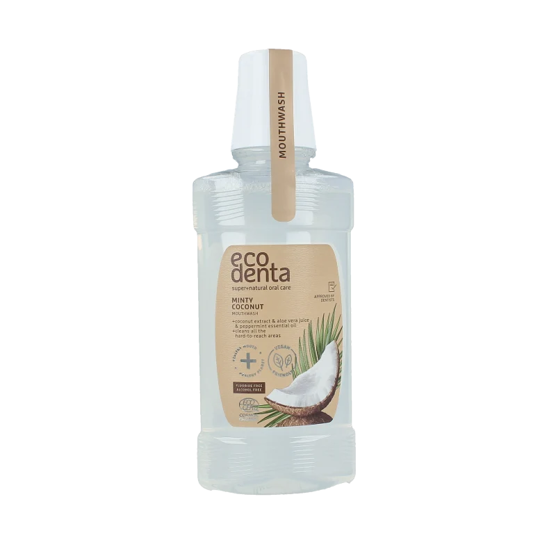Ecodenta Mondwater munt kokos bio 250 ml