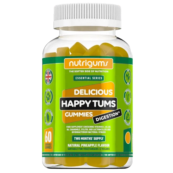 Nutrigums Happy Tums Digestion 60 jelly beans - pineapple