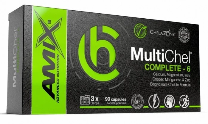 Amix ChelaZone MultiChel Complete 6 Bisglycinate Chelate 90 capsules