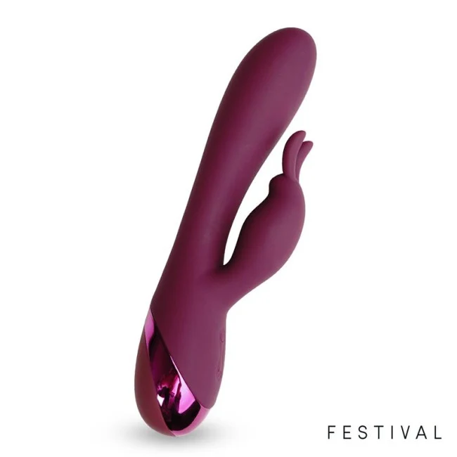 Festival Brole Rabbit Vibrator Burgundy