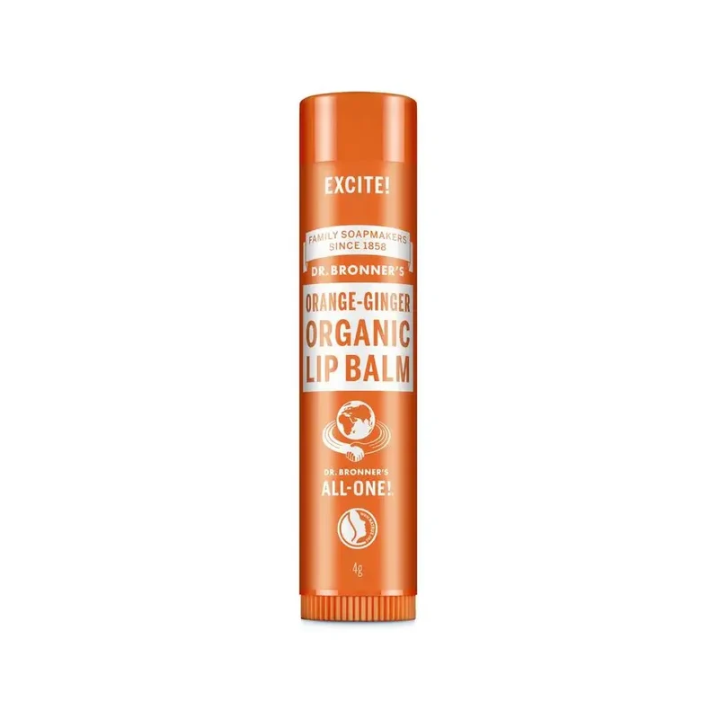 DR Bronners Lipbalsem sinaasappel gember 4 gram