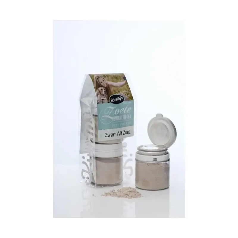 Kindly's Zwart wit potjes zoet 2 x 30 60 gram