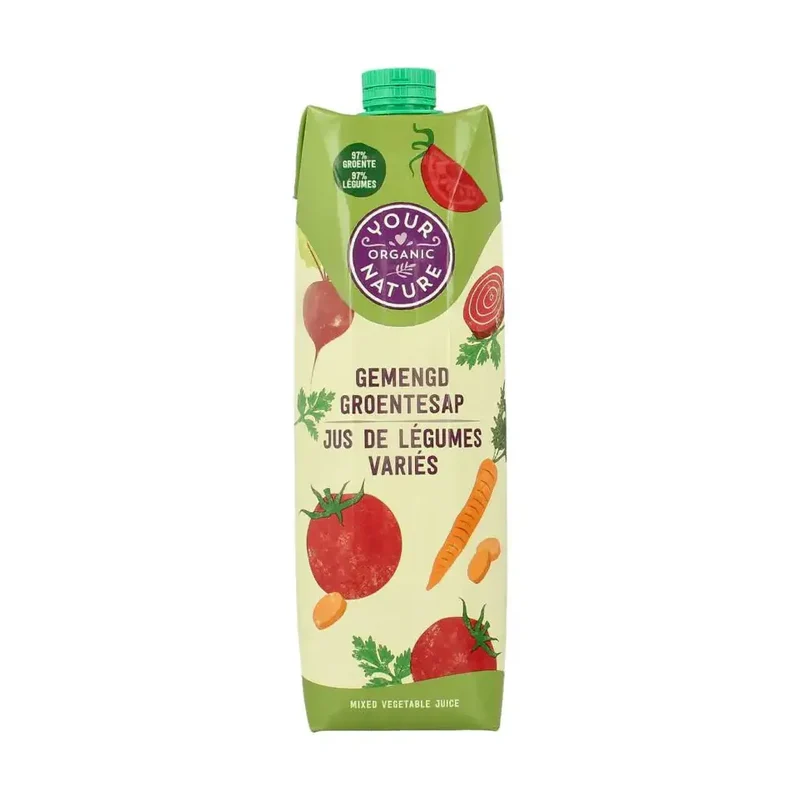 Your Organic Nature groentesap gemengd biologisch 1 liter