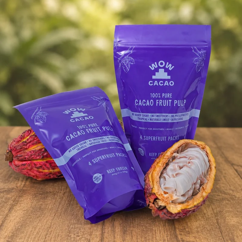 100% Pure Frozen Cacao Pulp (4 x 100 g)