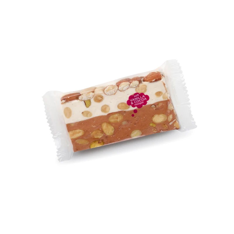 Nougat vanille cacao - zachte slice 100g