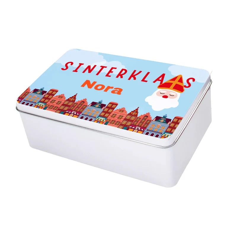 Libeert, Lotus & LU Sint mix - gepersonaliseerd cadeau - large tinnen blik - 257g