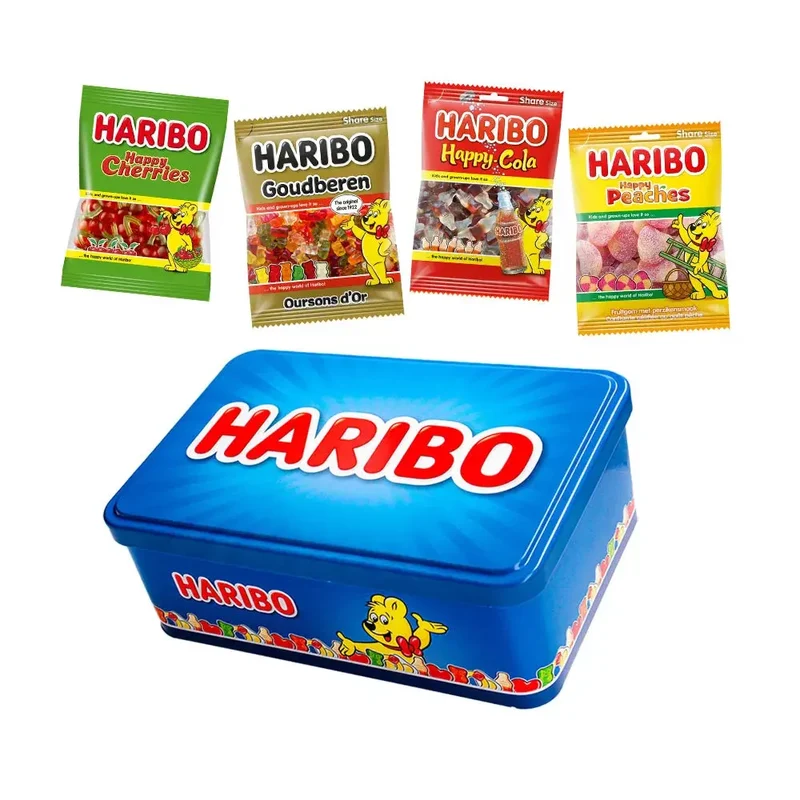 Haribo Happy Heroes snoepmix - tinnen snoepblik - 4 soorten - 350g