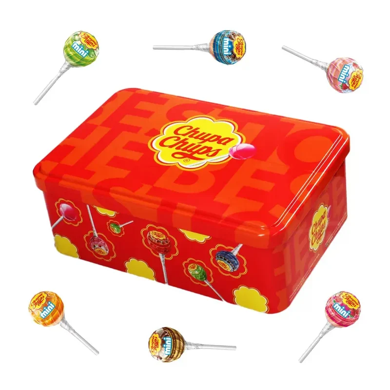 Chupa Chups Best of Mini lollies - tinnen blik - 70 stuks - 420g