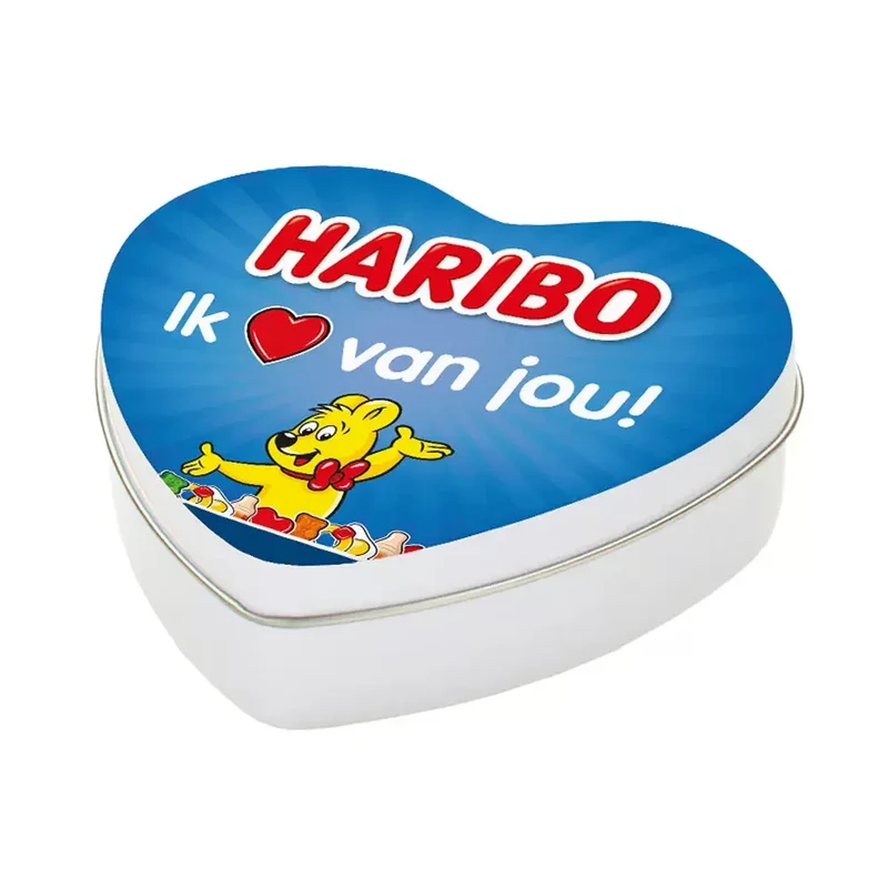 Haribo Starmix - gepersonaliseerd cadeau - tinnen hartje met eigen opdruk - 100g