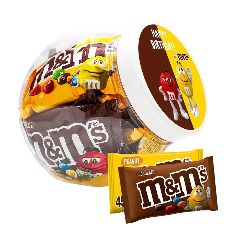 M&M’s Choco & Peanut Mix "Happy Birthday" - chocolade verjaardagscadeau - 450g