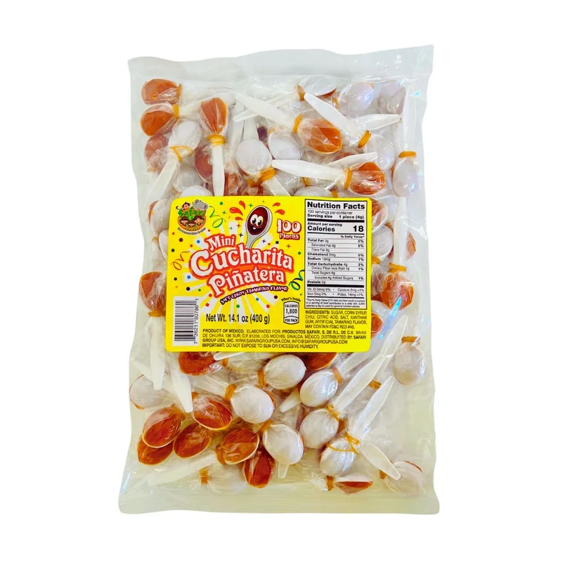 Safari Mini Cucharita – Candy Spoon Tamarind – 100 Count (14.1 oz)