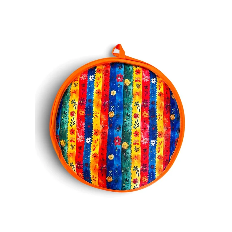 Kitchen Brand Pocket Steamer and Tortilla Warmer – Orange Floral 10"