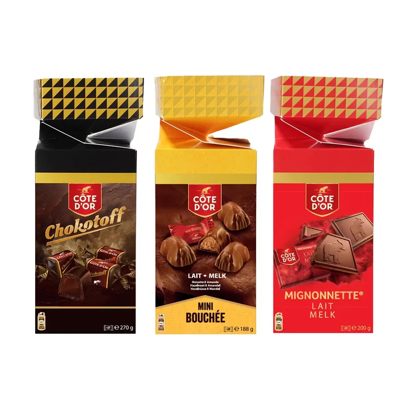 Côte d'Or Tricolore geschenkpakket - Mini Bouchée, Mignonnette melk en Chokotoff - 658g