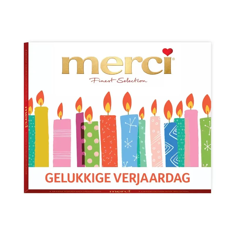 merci "Gelukkige verjaardag" - merci Finest Selection Assorted chocolade - 250g