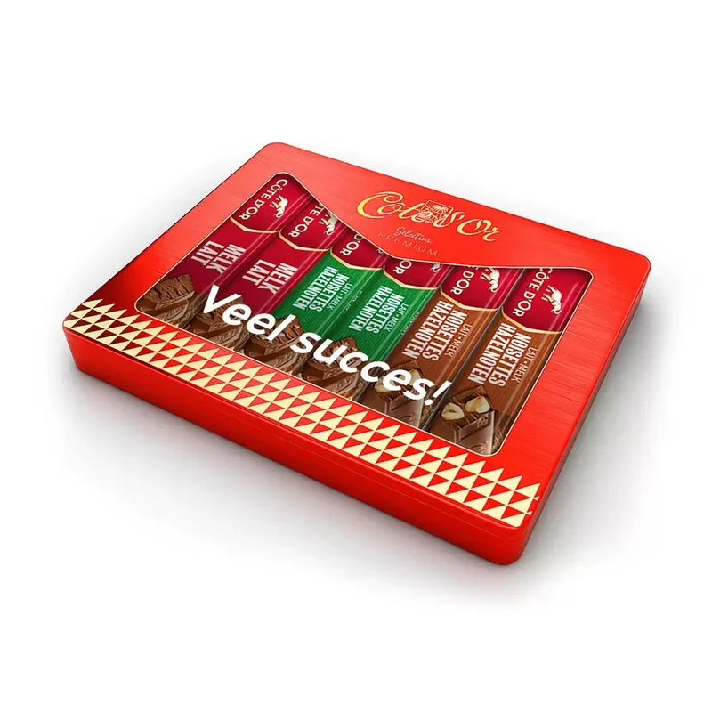 Côte d'Or melkchocolademix - gepersonaliseerd cadeau - 6 repen in tinnen geschenkdoos - 274g