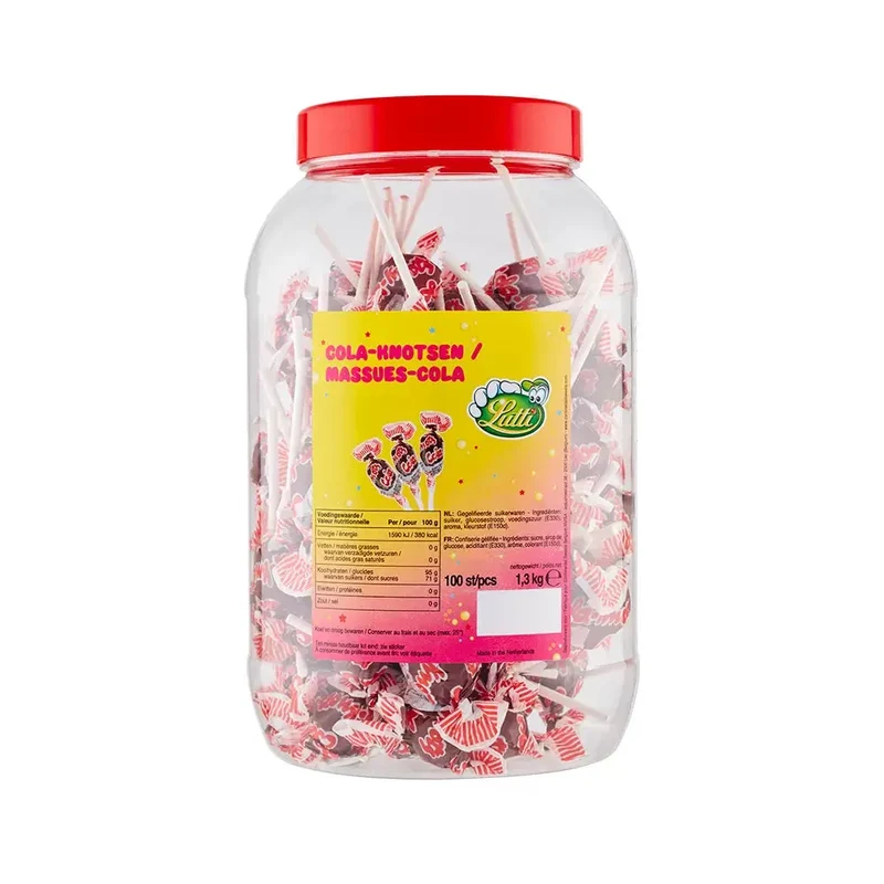 Lutti Colaknotsen - cola snoep tubo - 100 stuks - 1300g