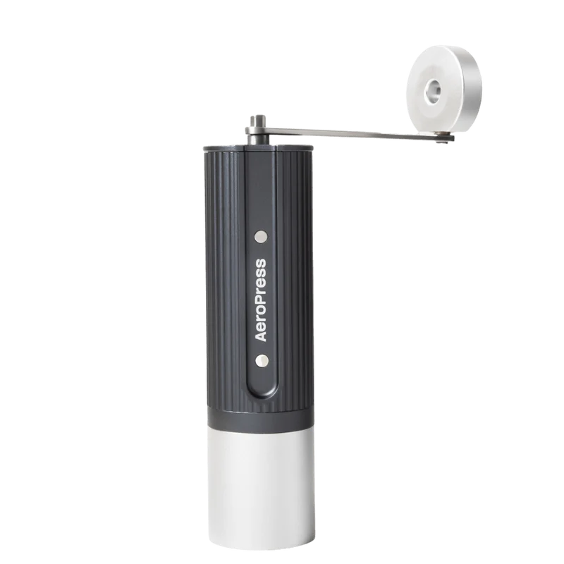 AeroPress Manuelle Kaffeemühle - Tragbare Handmühle mit titanbeschichteten Kegelmahlwerken, 60 Mahlgradeinstellungen, Kompakte Reisekaffeemühle für AeroPress, Espresso, French Press, Moka-Kanne