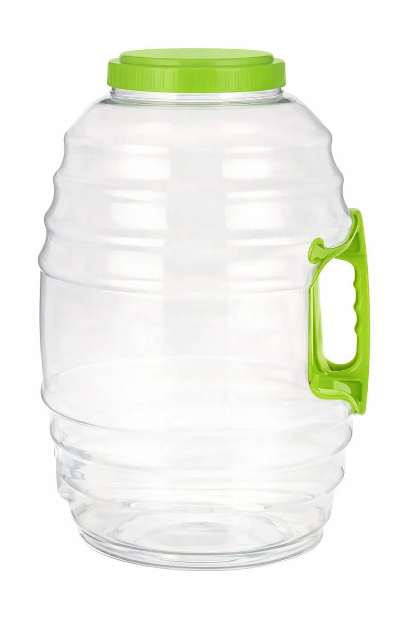 Plastic Jar Vitrolero w Lid and Side Handle 5 gal -Assorted Colores