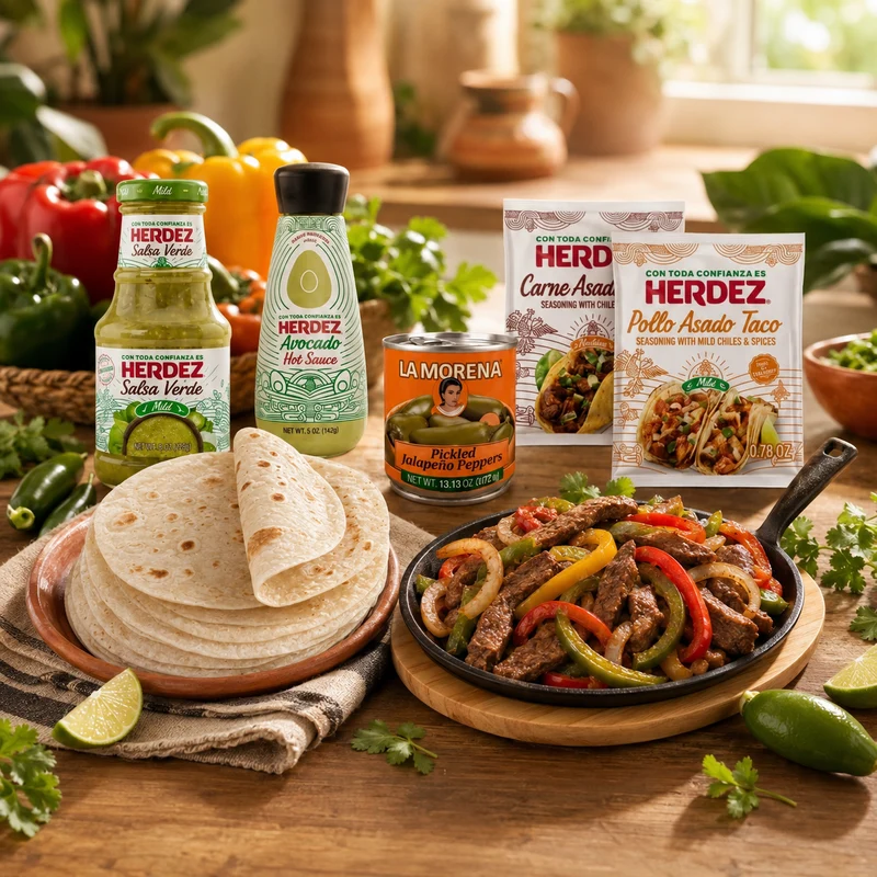 Sizzling Mexican Fajitas Pack – 7-Piece Fajita Dinner Kit