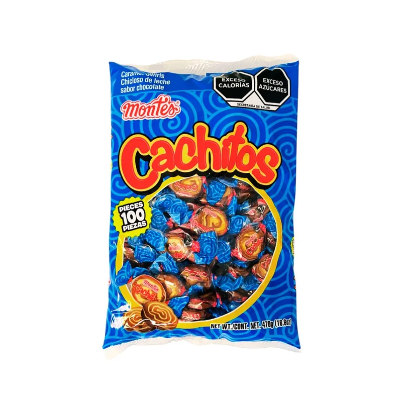Montes Cachitos Chicoso de Leche Chocolate Caramel Swirls Candy – 100 ct