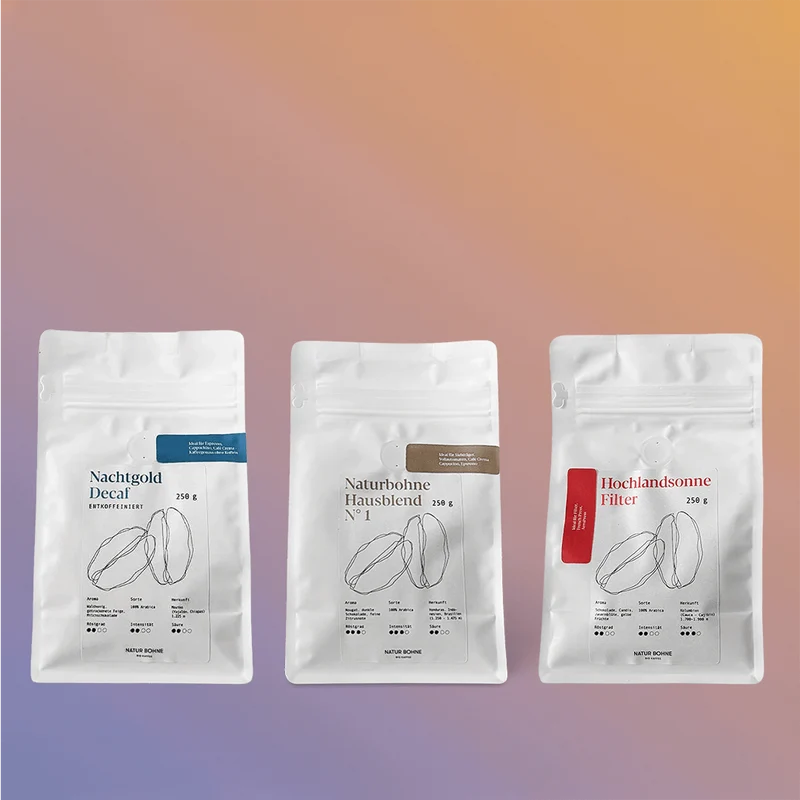 Genuss-Set Filterkaffee inkl. Decaf: drei Bio-Kaffees, 750 g