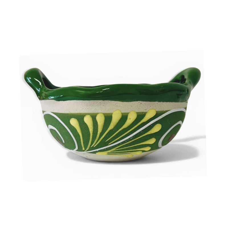 La Mexicana Salsera Bowl Engobe – Mexican Clay Salsa Bowl 20 oz