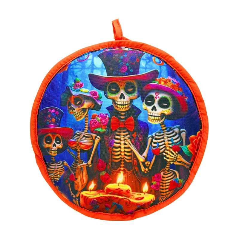 Kitchen Brand Day of the Dead Family Tortilla Warmer – 10 Inch