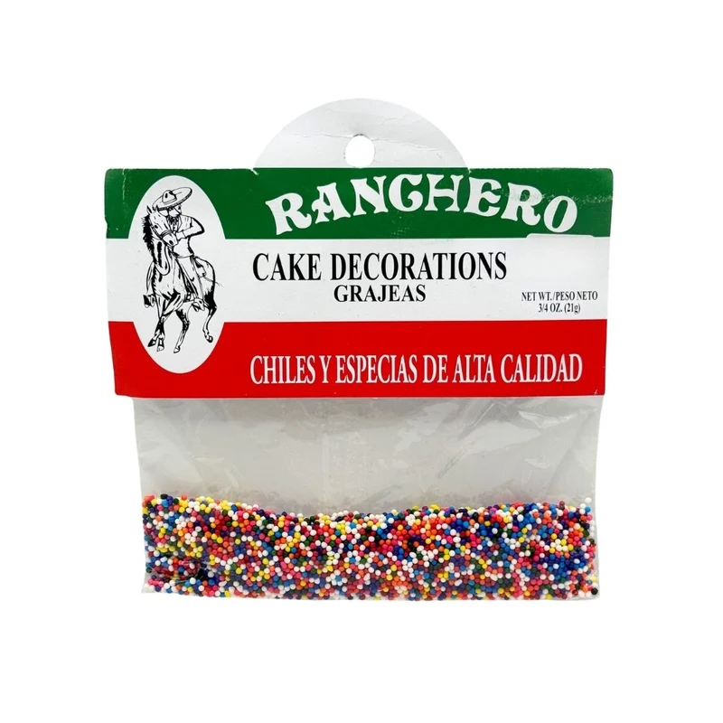 Ranchero Rainbow Nonpareil Sprinkles – Grageas de Colores 0.75 oz