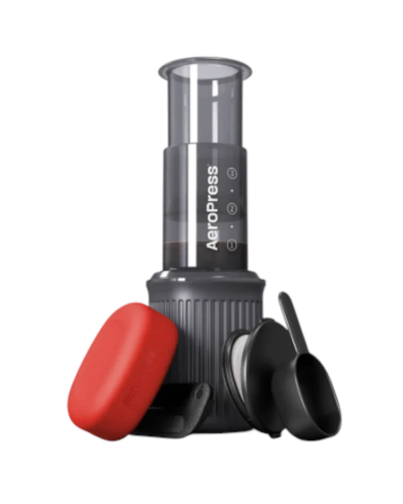 AeroPress Coffee Maker Go – Kompakte Kaffeepresse für perfekten Genuss unterwegs inklusive 100 Filter