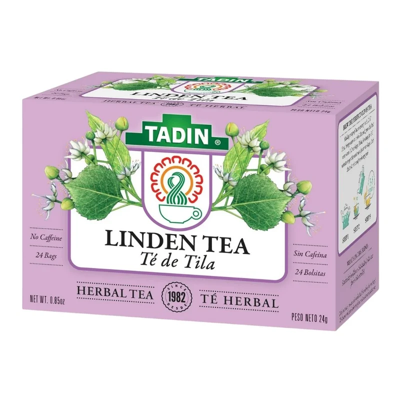Tadin Tila Linden Herbal Tea – 24 Tea Bags (Caffeine-Free)