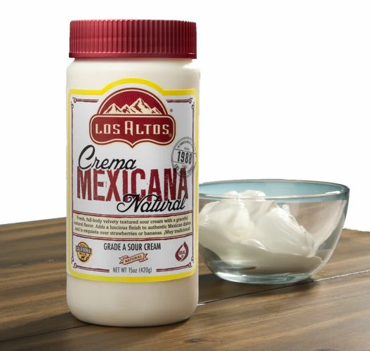 (3 PACK ) Los Altos Crema Mexicana Natural 15 Ounces