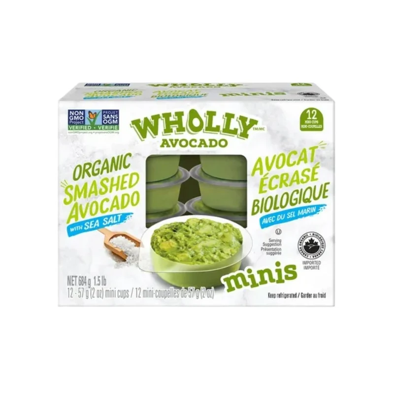 Wholly Avocado - Organic Smashed Avocado Sea Salt 2 oz - 16 ct