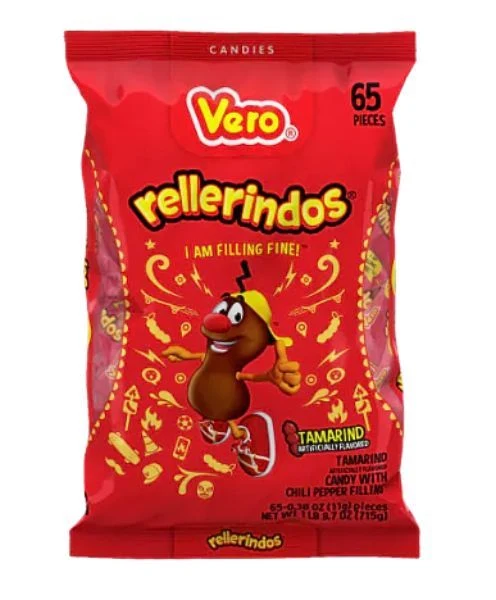 Vero Rellerindos Tamarind Filled Candy – Mexican Candy 65 ct