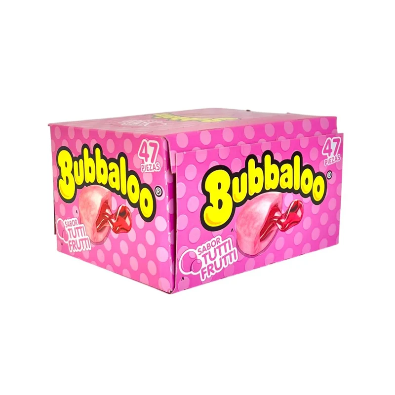 Adams Bubbaloo Tutti Frutti Bubble Gum – Filled Gum 47ct