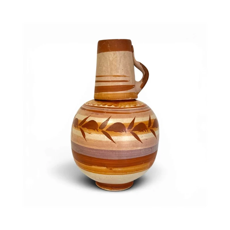 Terracotta Water Jug - Lead Free / Botellon con vaso - barro sin plomo - 4 qt - 1 set
