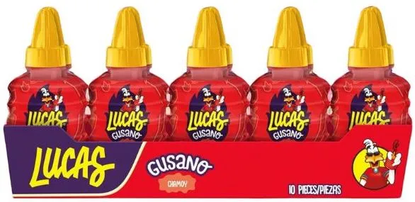 Lucas Gusano Chamoy Liquid Candy – Mexican Chamoy Candy 10 ct