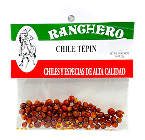 Ranchero Dried Chile Tepin Pods – Chiltepin Whole Chili Peppers 0.25 oz