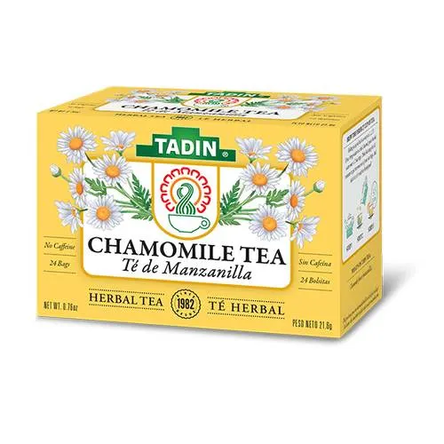 Tadin Manzanilla Chamomile Herbal Tea – 24 Tea Bags (Caffeine-Free)
