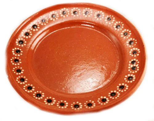 Clay Round Plate 10" – Plato Redondo de Barro – Handmade Mexican Dish
