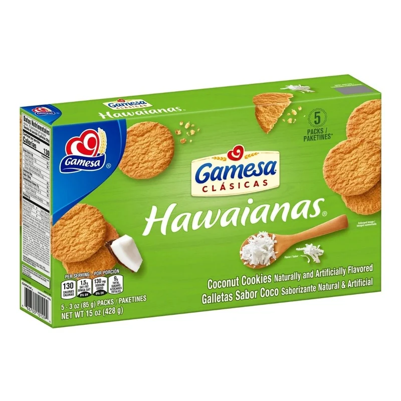 Gamesa Hawaians Cookies - 14.8 oz