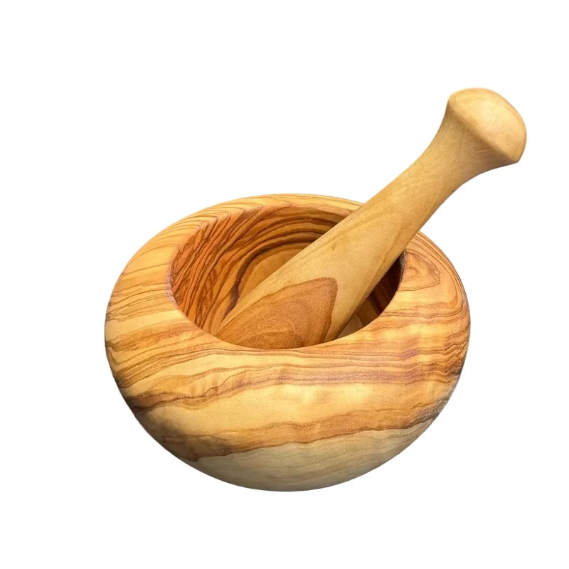 OLIVEWOOD MORTAR AND PESTLE