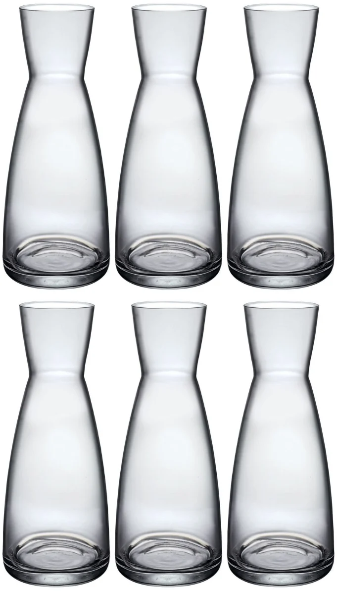 Bormioli Rocco Karaffen / Waterkaraffen Ypsilon - Transparant - 1 liter - 6 stuks